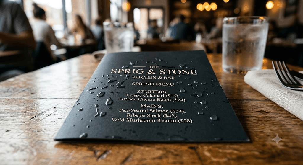 Tear-resistant matte synthetic paper for menus, maps and manuals